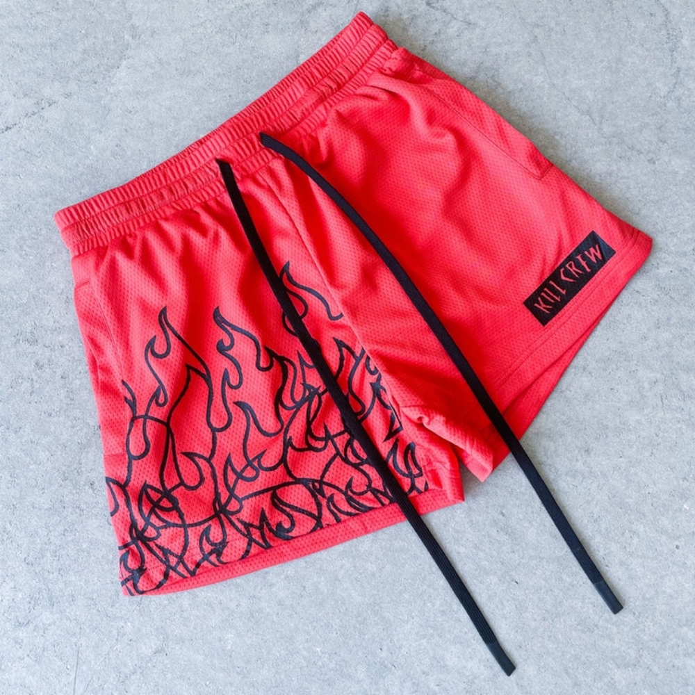 Kill Crew Muay Thai Shorts (red)